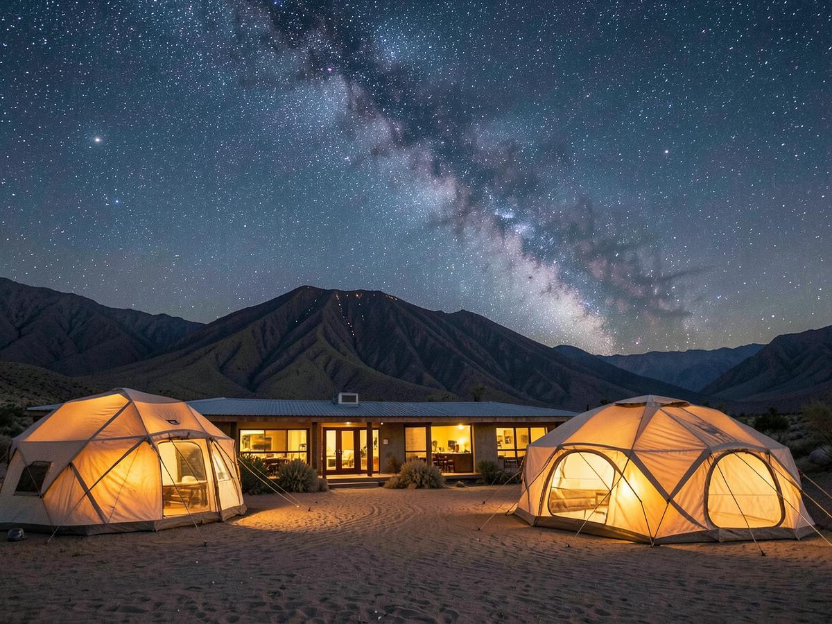 Desert camps in Atacama Desert, Chile