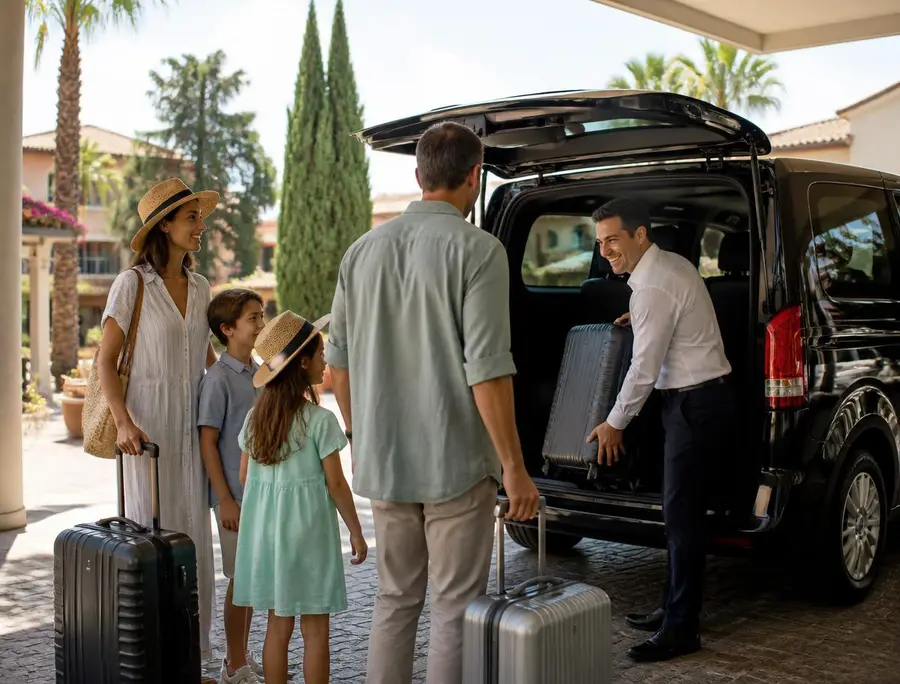 Family & minivan driver