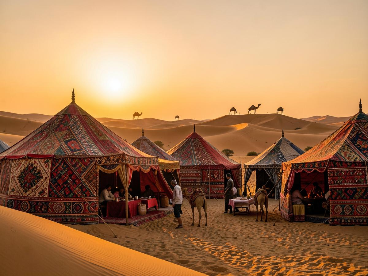 Desert camps in Jaisalmer, India