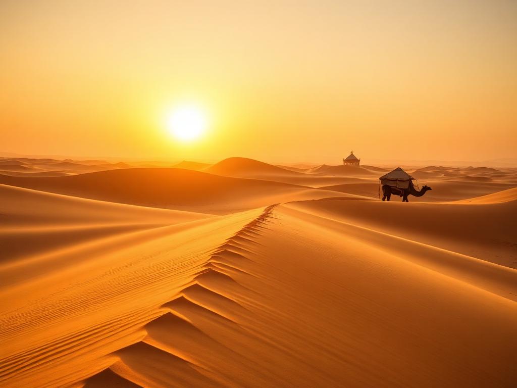 Desert camps in Merzouga, Morocco