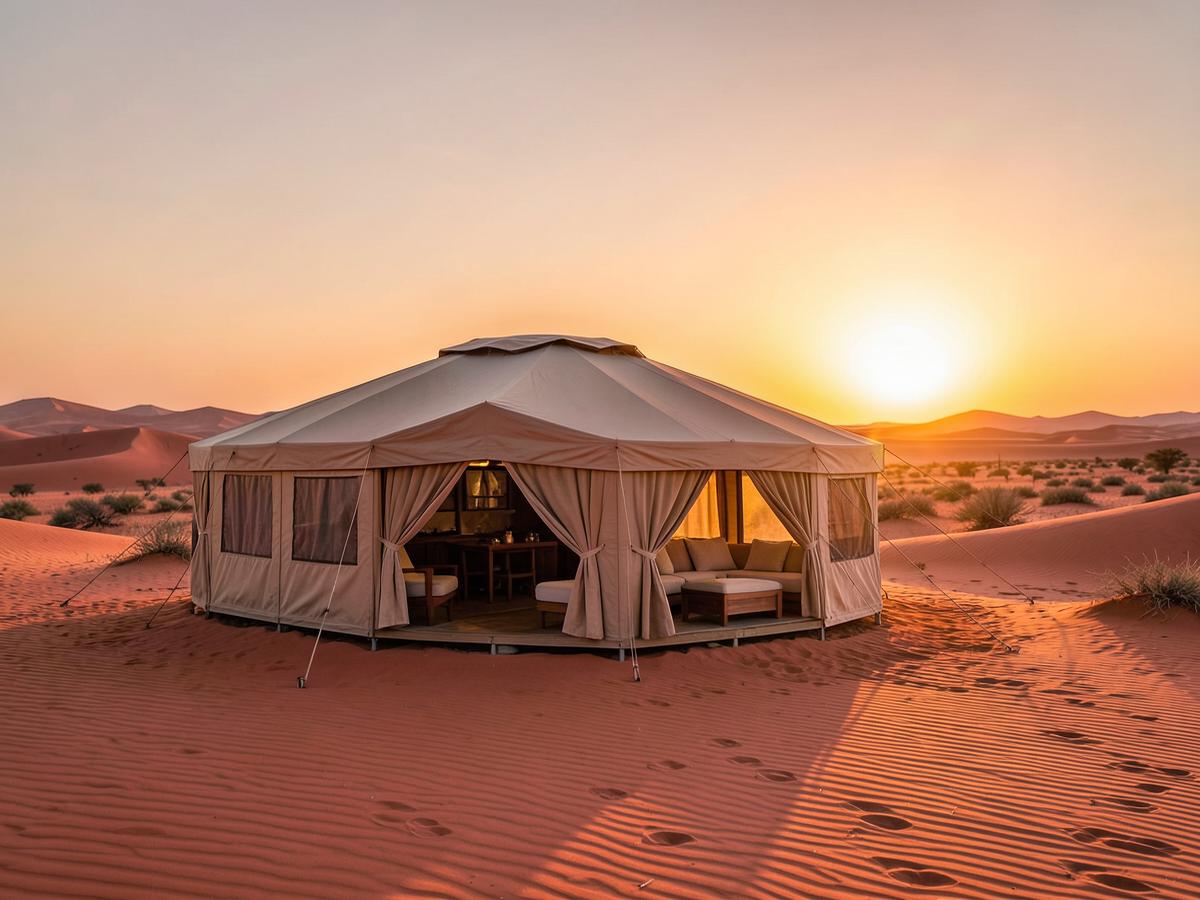 Desert camps in Namib Desert, Namibia