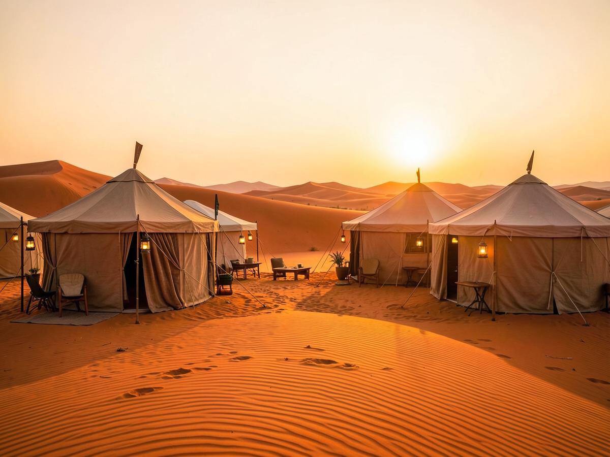 Desert camps in Wahiba Sands, Oman