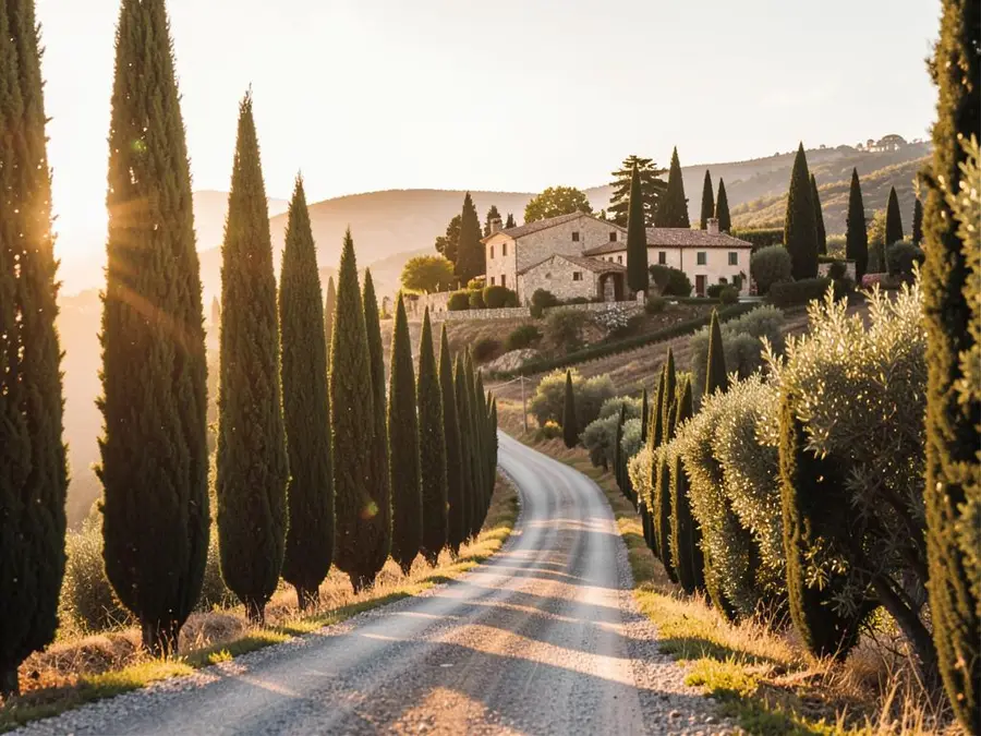 Tuscan countryside from Florence