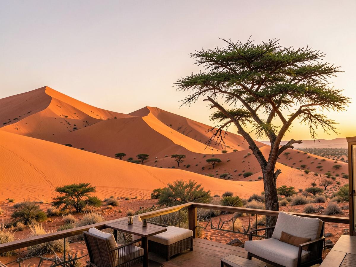 Desert camps in Sossusvlei, Namibia