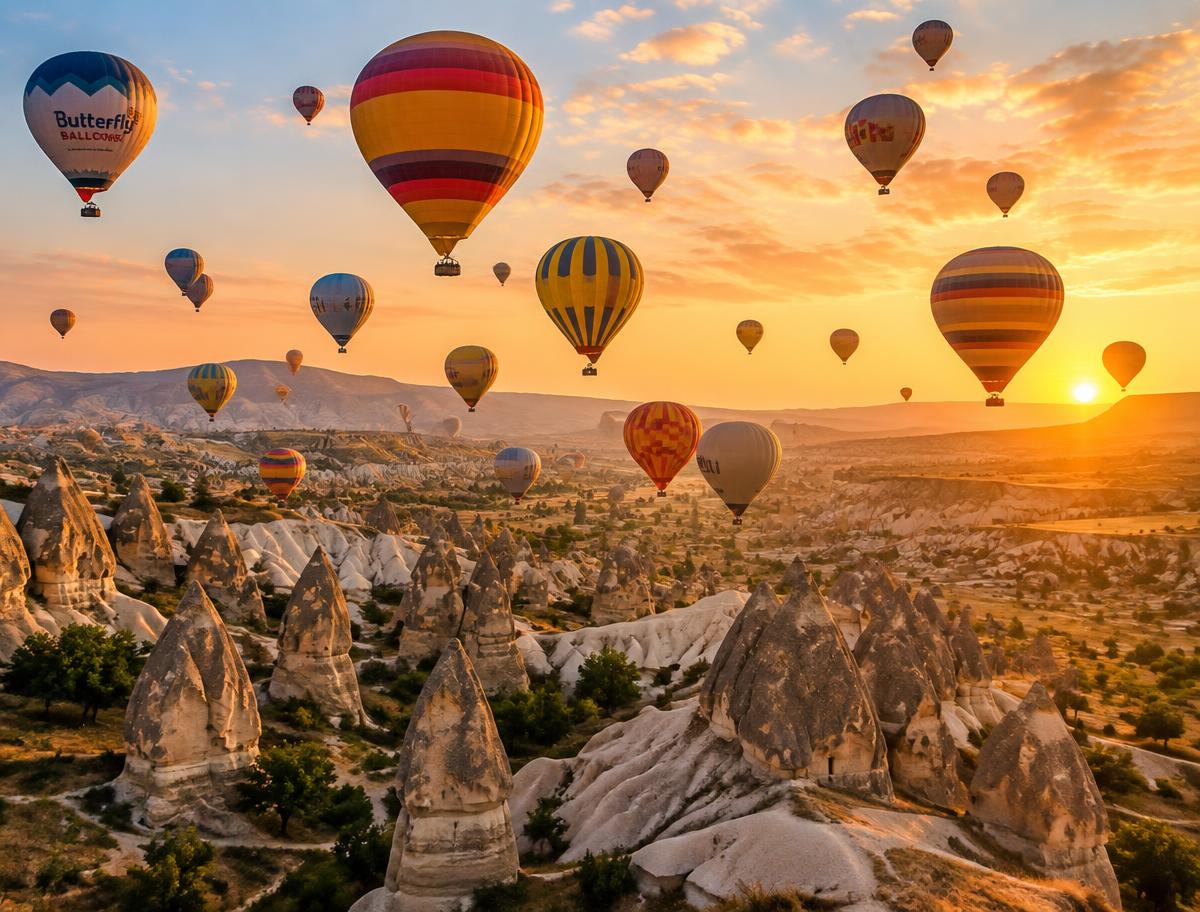 Hot air balloon flight over Cappadocia, Türkiye