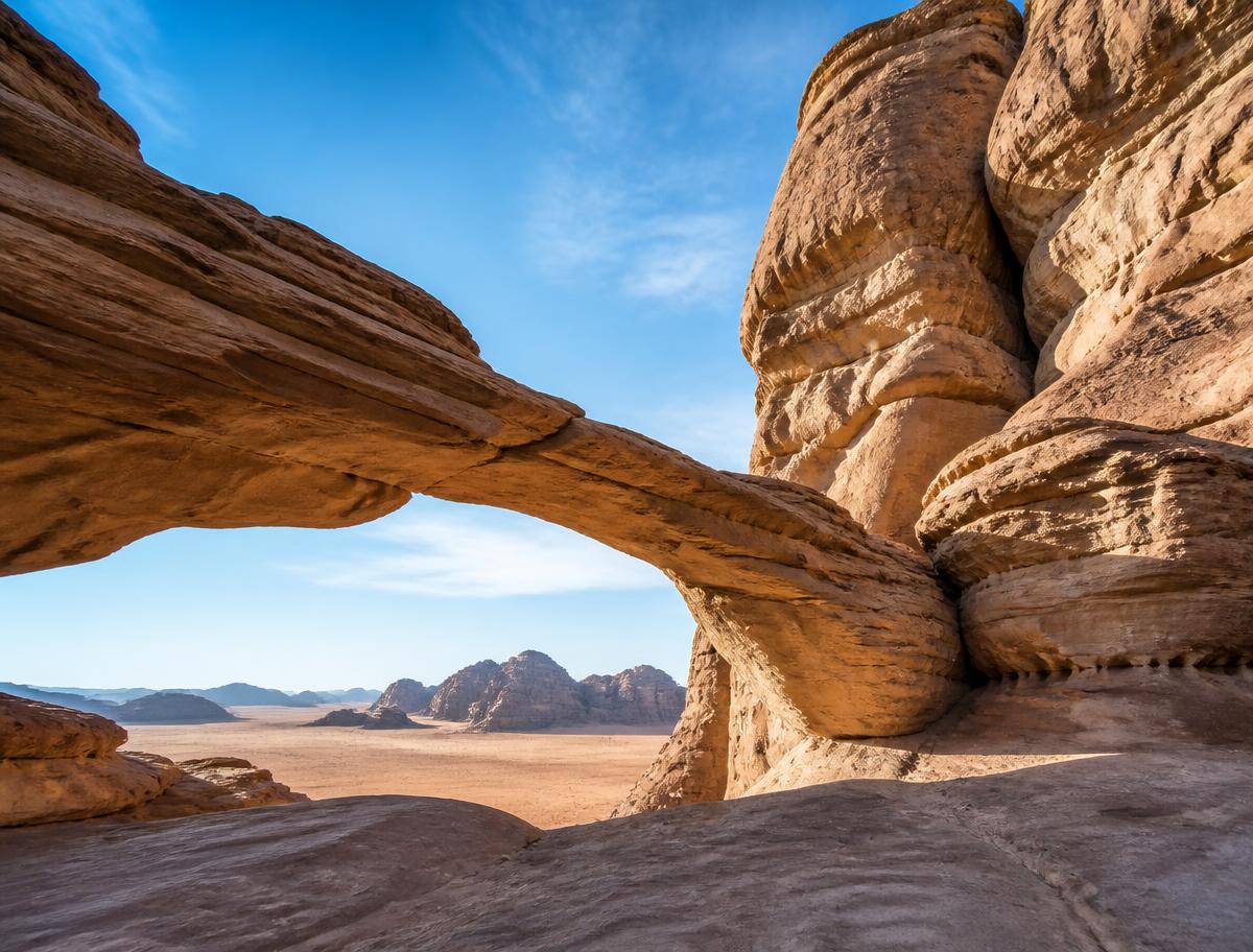 Desert landscape near AlUla, Saudi Arabia