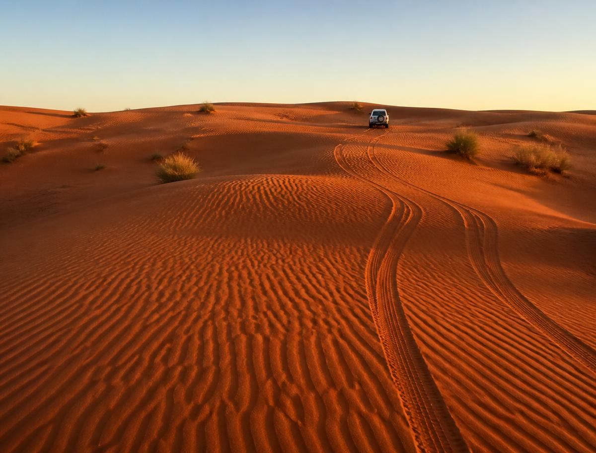 Desert landscape near Dubai, United Arab Emirates