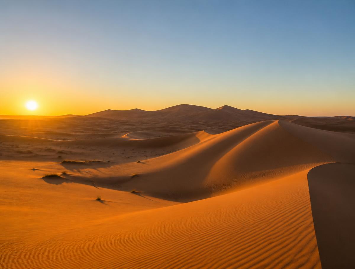 Desert landscape near Merzouga, Morocco