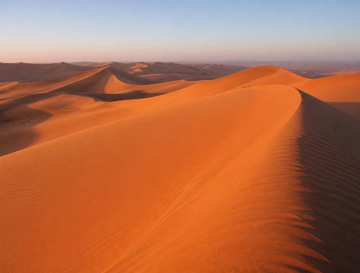 Desert landscape near Wahiba Sands, Oman