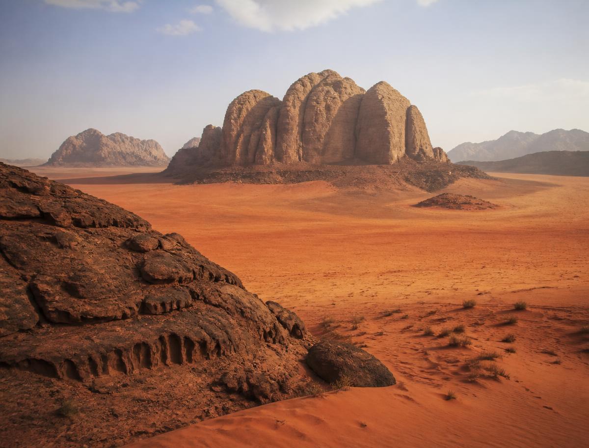 Desert landscape near Wadi Rum, Jordan