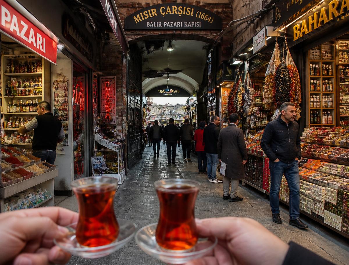 Food tour scene in Istanbul, Türkiye