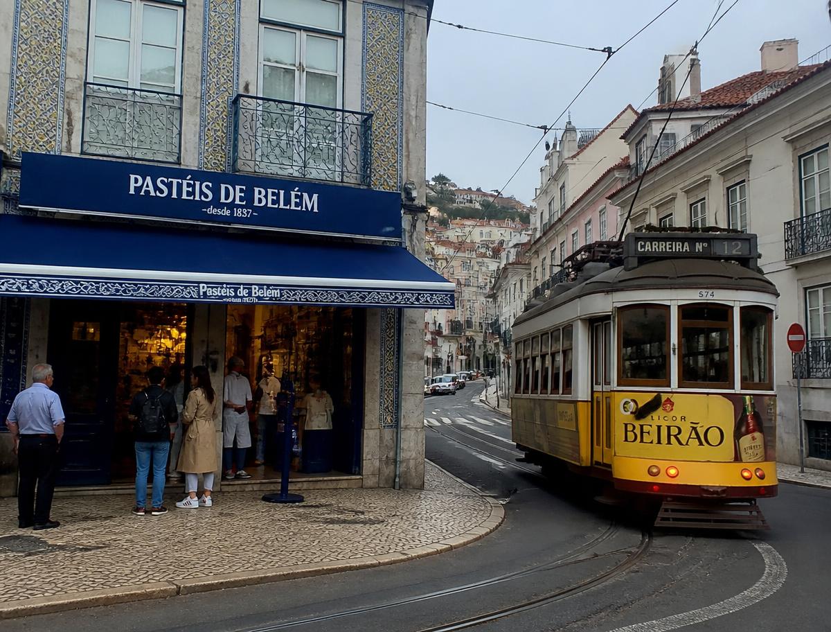 Food tour scene in Lisbon, Portugal