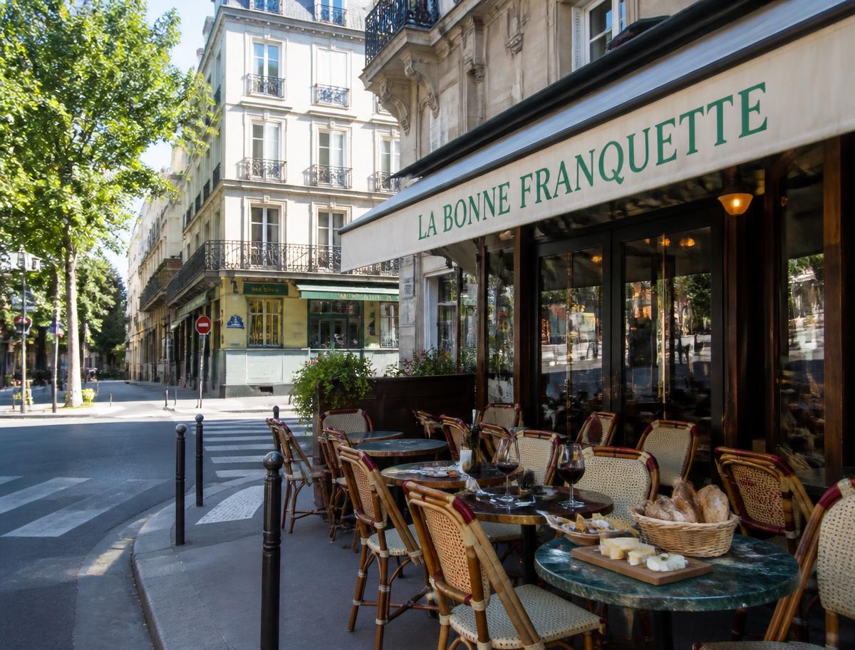 Food tour scene in Paris, France